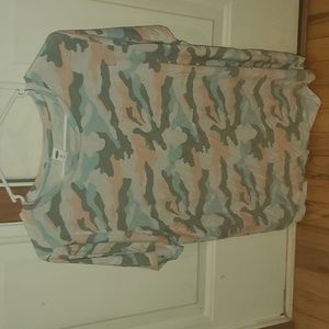 Pink green and blue camo